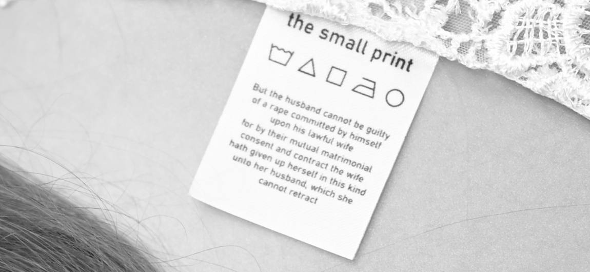 The Bridal Series — the small print care label on lace